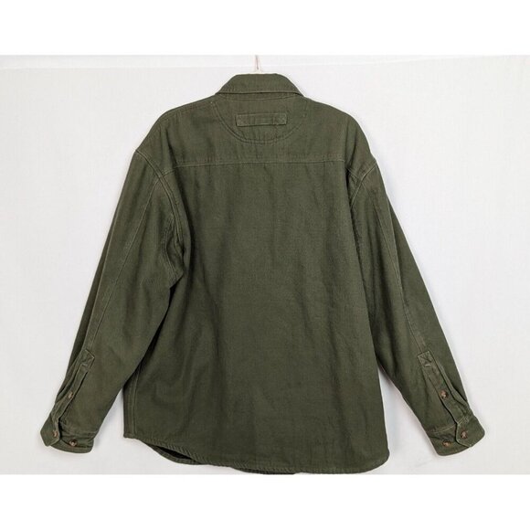 DULUTH TRADING CO L Fleece Lined Canvas Work Jacket Firehose Workwear Outdoors - Picture 3 of 10